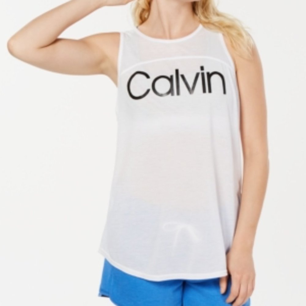 Calvin Klein Performance Womens Logo Running Tank Top